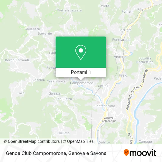 Mappa Genoa Club Campomorone