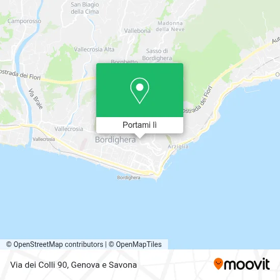 Mappa Via dei Colli 90