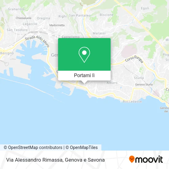 Mappa Via Alessandro Rimassa