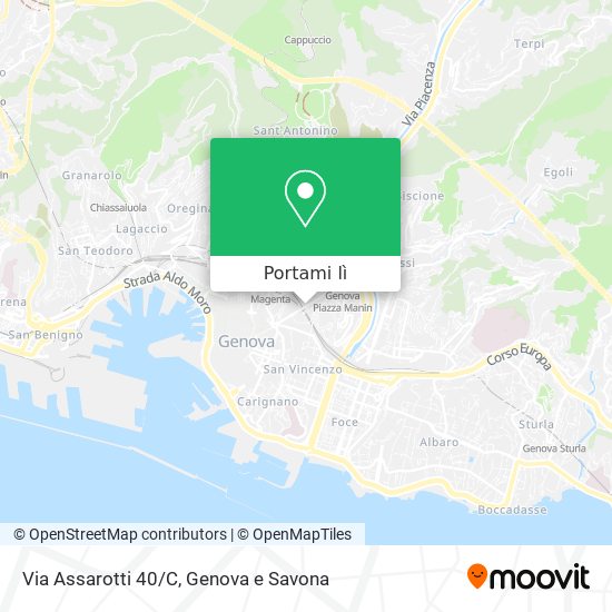 Mappa Via Assarotti 40/C