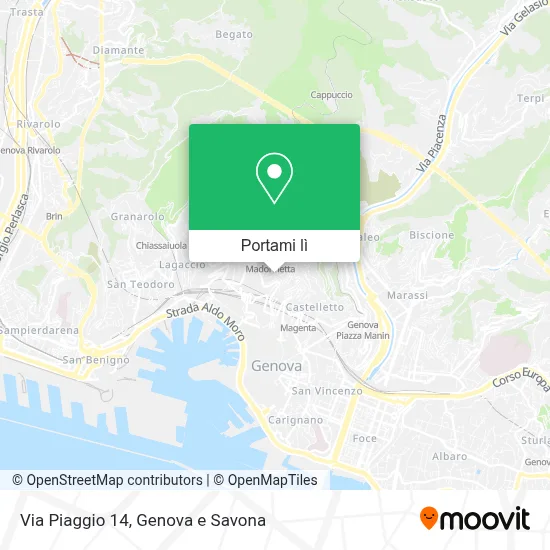 Mappa Via Piaggio 14
