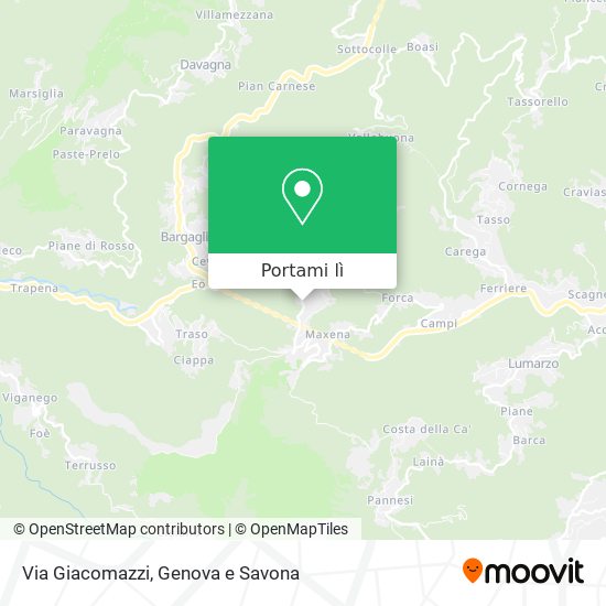 Mappa Via Giacomazzi