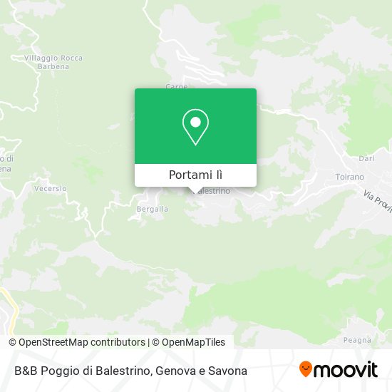 Mappa B&B Poggio di Balestrino