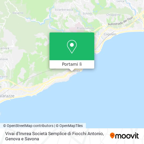 Mappa Vivai d'Invrea Società Semplice di Fiocchi Antonio