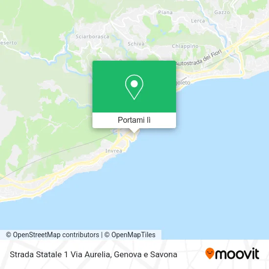 Mappa Strada Statale 1 Via Aurelia
