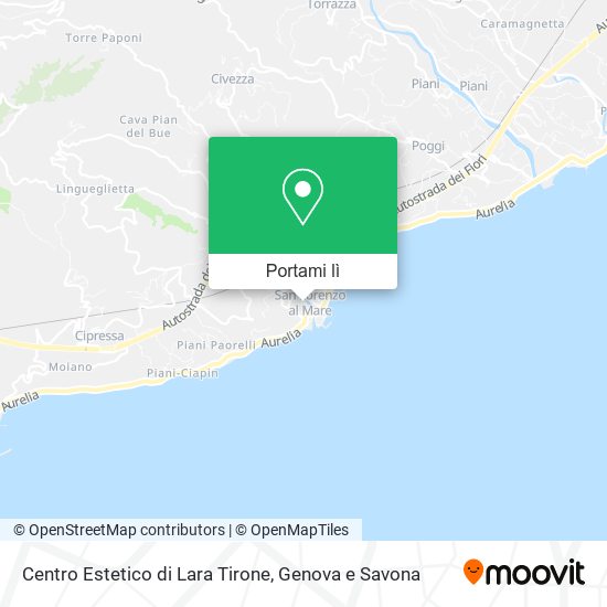 Mappa Centro Estetico di Lara Tirone