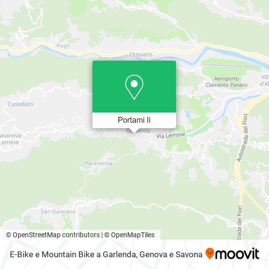 Mappa E-Bike e Mountain Bike a Garlenda