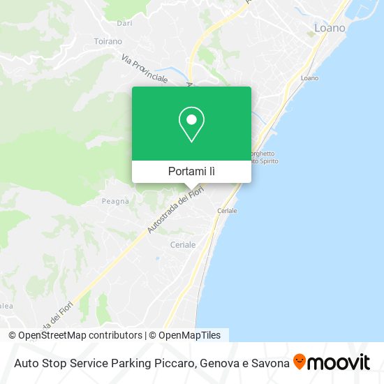 Mappa Auto Stop Service Parking Piccaro