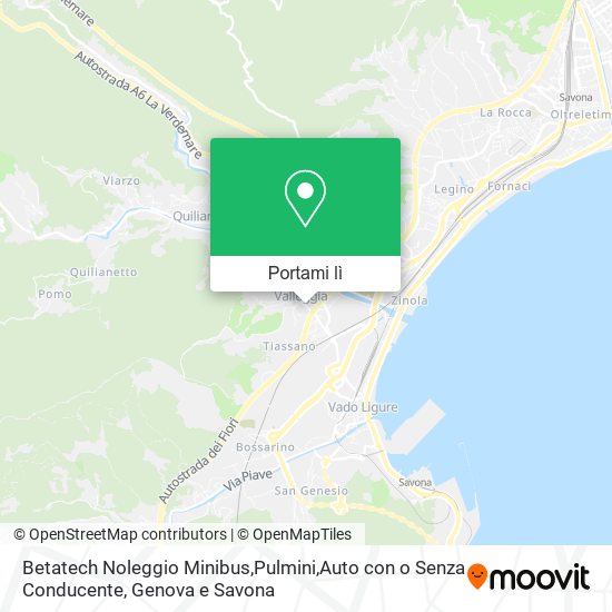 Mappa Betatech Noleggio Minibus,Pulmini,Auto con o Senza Conducente