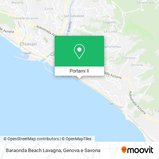 Mappa Baraonda Beach Lavagna
