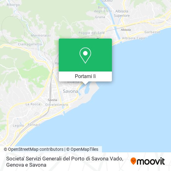 Mappa Societa' Servizi Generali del Porto di Savona Vado