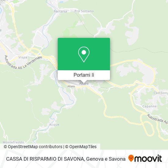 Mappa CASSA DI RISPARMIO DI SAVONA