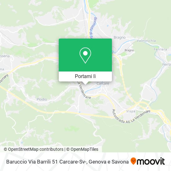 Mappa Baruccio Via Barrili 51 Carcare-Sv-