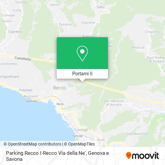 Mappa Parking Recco I-Recco Via della Ne'