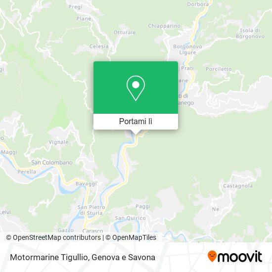 Mappa Motormarine Tigullio