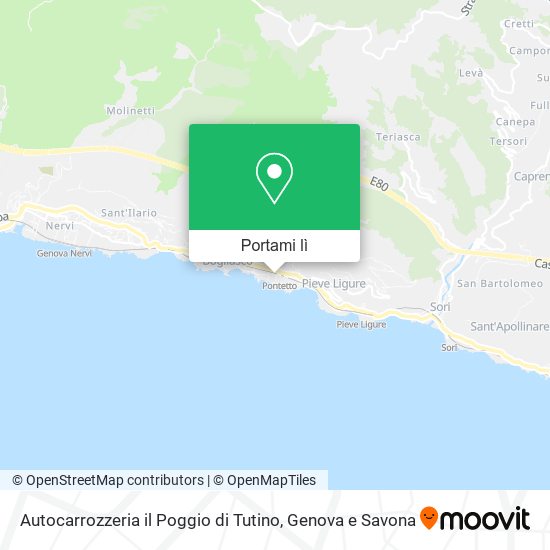 Mappa Autocarrozzeria il Poggio di Tutino