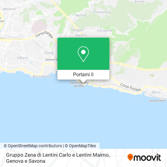 Mappa Gruppo Zena di Lentini Carlo e Lentini Maimo