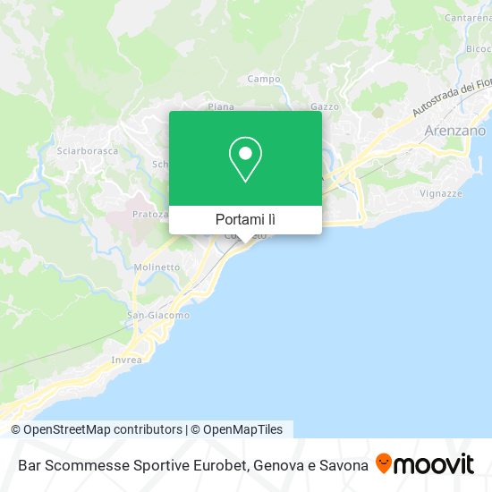 Mappa Bar Scommesse Sportive Eurobet