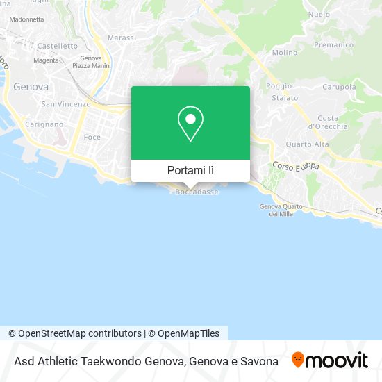 Mappa Asd Athletic Taekwondo Genova