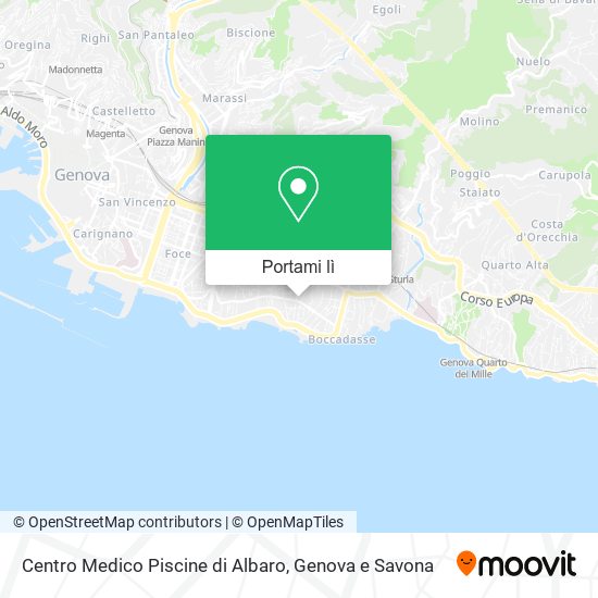 Mappa Centro Medico Piscine di Albaro