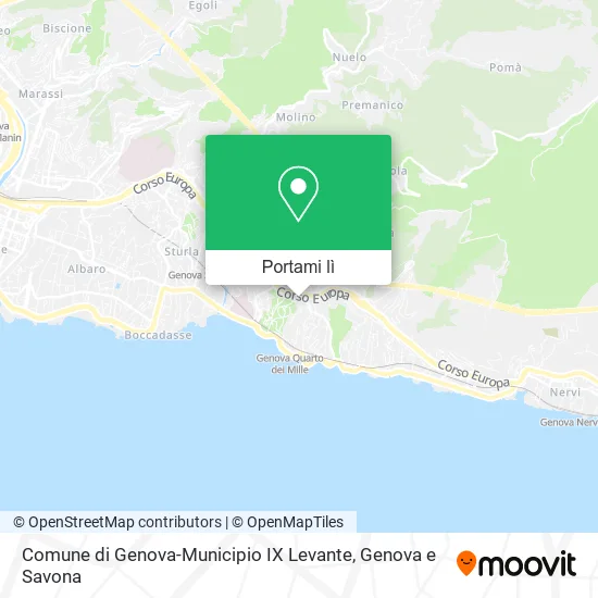 Mappa Comune di Genova-Municipio IX Levante