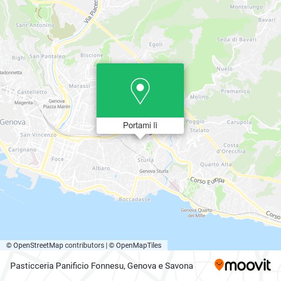 Mappa Pasticceria Panificio Fonnesu