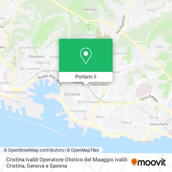 Mappa Cristina Ivaldi Operatore Olistico del Maaggio Ivaldi Cristina