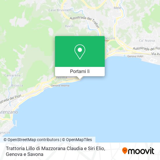 Mappa Trattoria Lillo di Mazzorana Claudia e Siri Elio