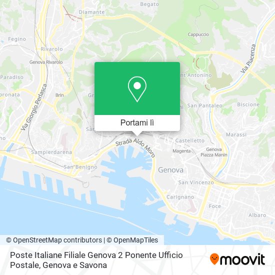 Mappa Poste Italiane Filiale Genova 2 Ponente Ufficio Postale