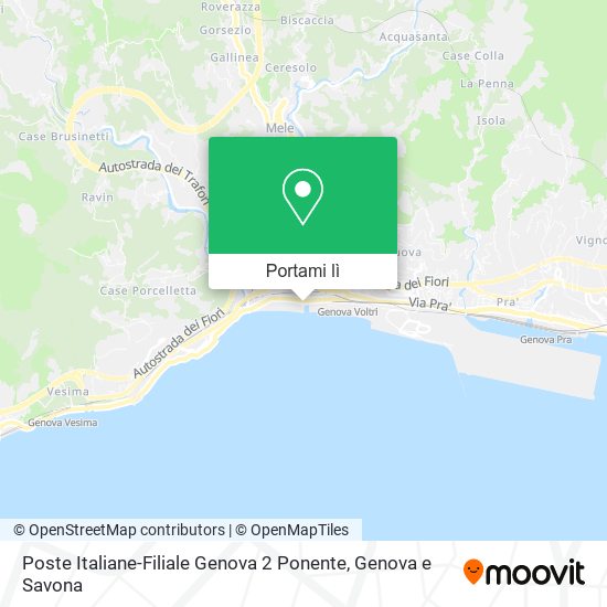 Mappa Poste Italiane-Filiale Genova 2 Ponente