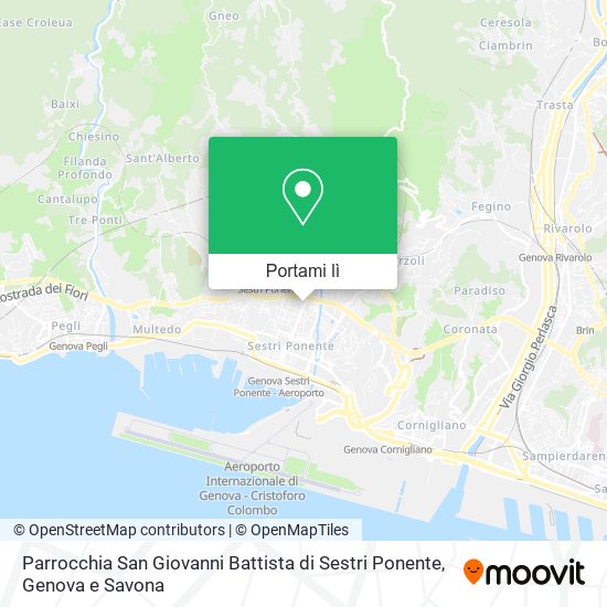 Mappa Parrocchia San Giovanni Battista di Sestri Ponente