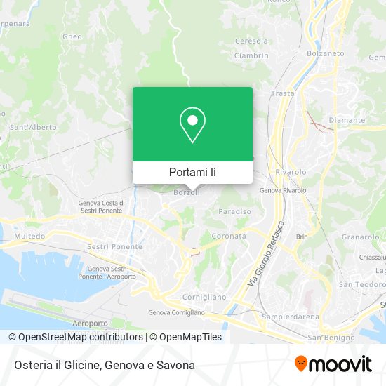 Mappa Osteria il Glicine