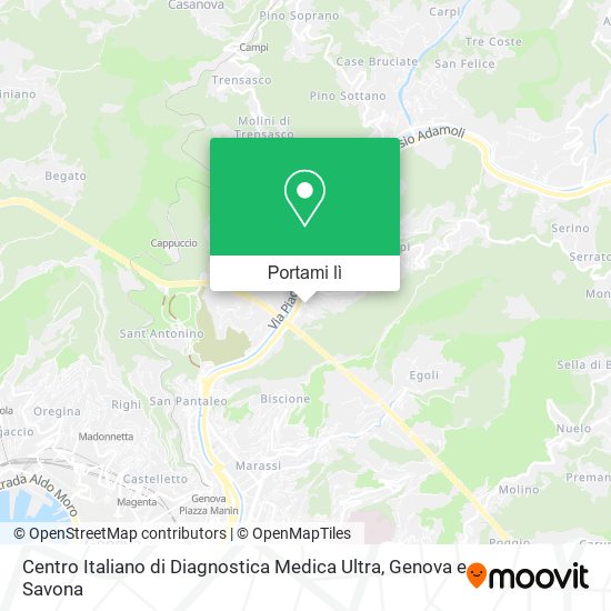 Mappa Centro Italiano di Diagnostica Medica Ultra