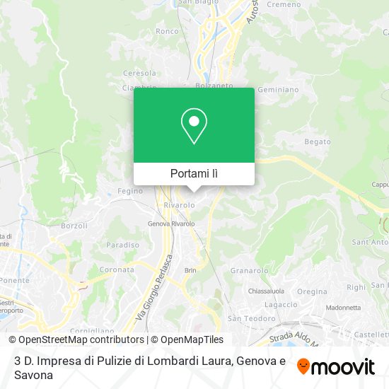 Mappa 3 D. Impresa di Pulizie di Lombardi Laura