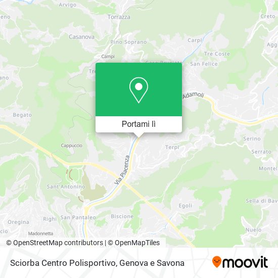 Mappa Sciorba Centro Polisportivo