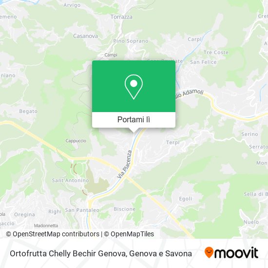Mappa Ortofrutta Chelly Bechir Genova