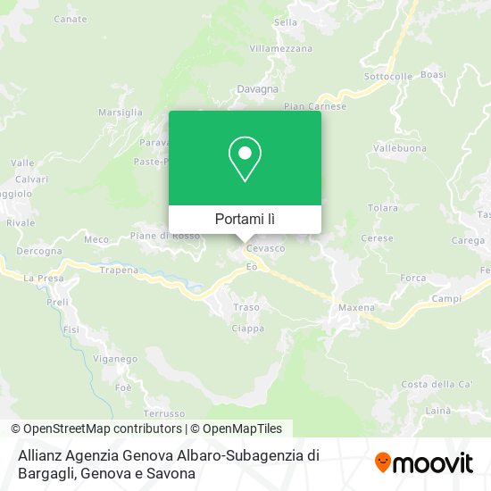 Mappa Allianz Agenzia Genova Albaro-Subagenzia di Bargagli
