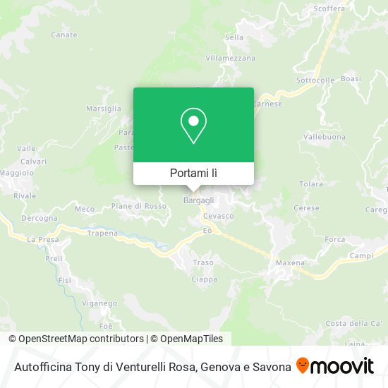 Mappa Autofficina Tony di Venturelli Rosa