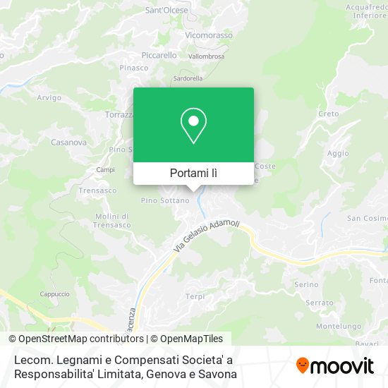 Mappa Lecom. Legnami e Compensati Societa' a Responsabilita' Limitata