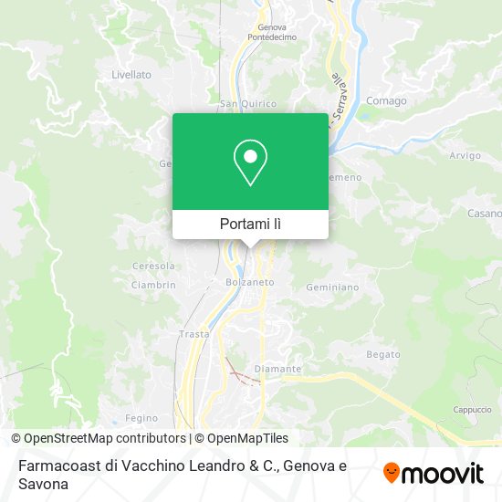 Mappa Farmacoast di Vacchino Leandro & C.