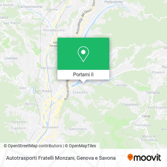 Mappa Autotrasporti Fratelli Monzani