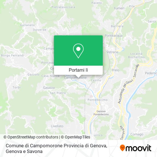 Mappa Comune di Campomorone Provincia di Genova