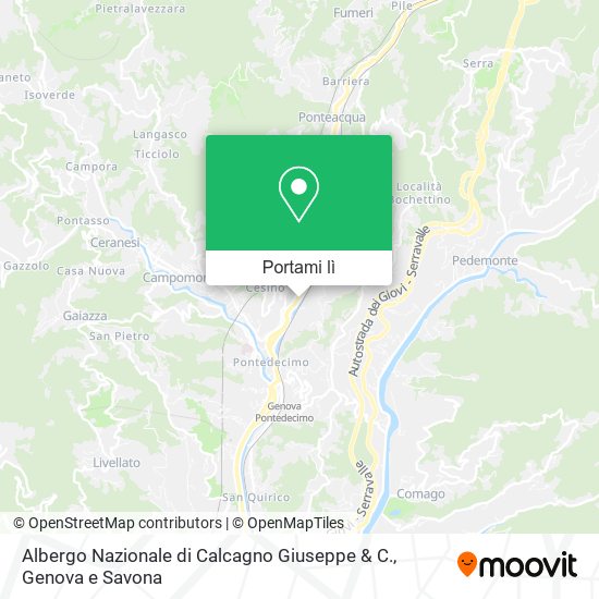 Mappa Albergo Nazionale di Calcagno Giuseppe & C.