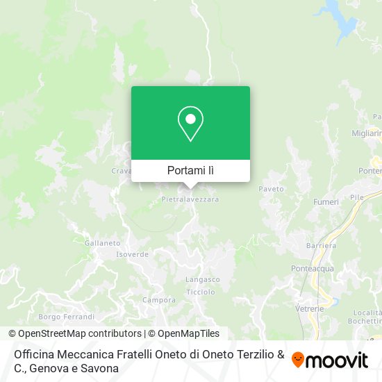 Mappa Officina Meccanica Fratelli Oneto di Oneto Terzilio & C.