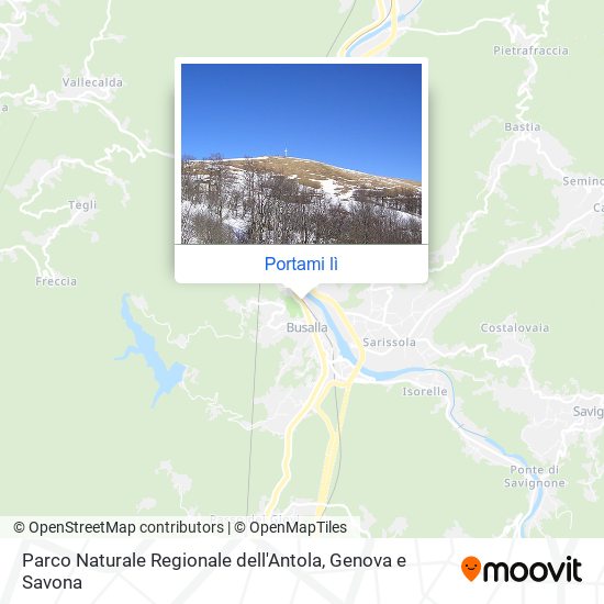 Mappa Parco Naturale Regionale dell'Antola