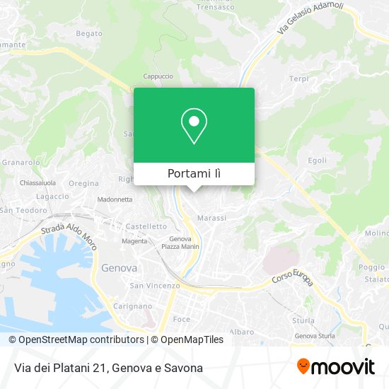 Mappa Via dei Platani 21