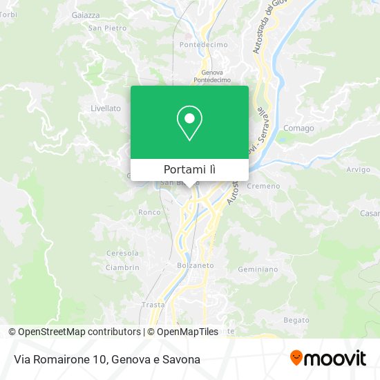 Mappa Via Romairone 10