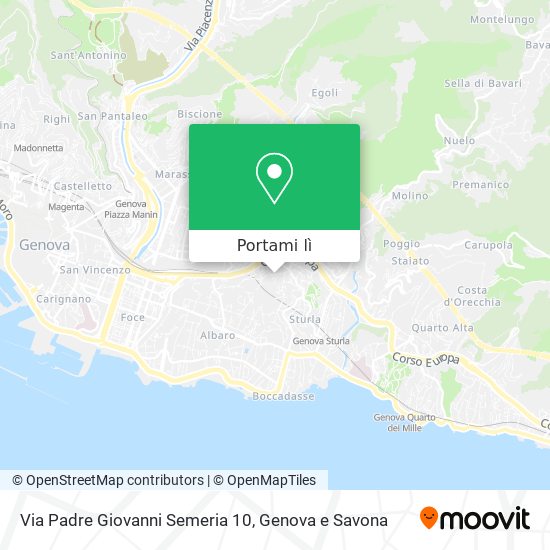 Mappa Via Padre Giovanni Semeria 10