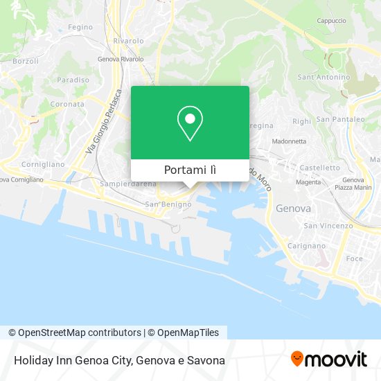 Mappa Holiday Inn Genoa City