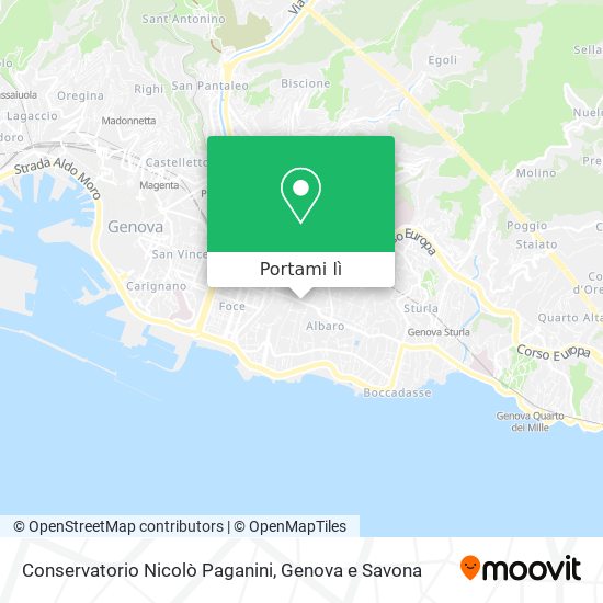 Mappa Conservatorio Nicolò Paganini